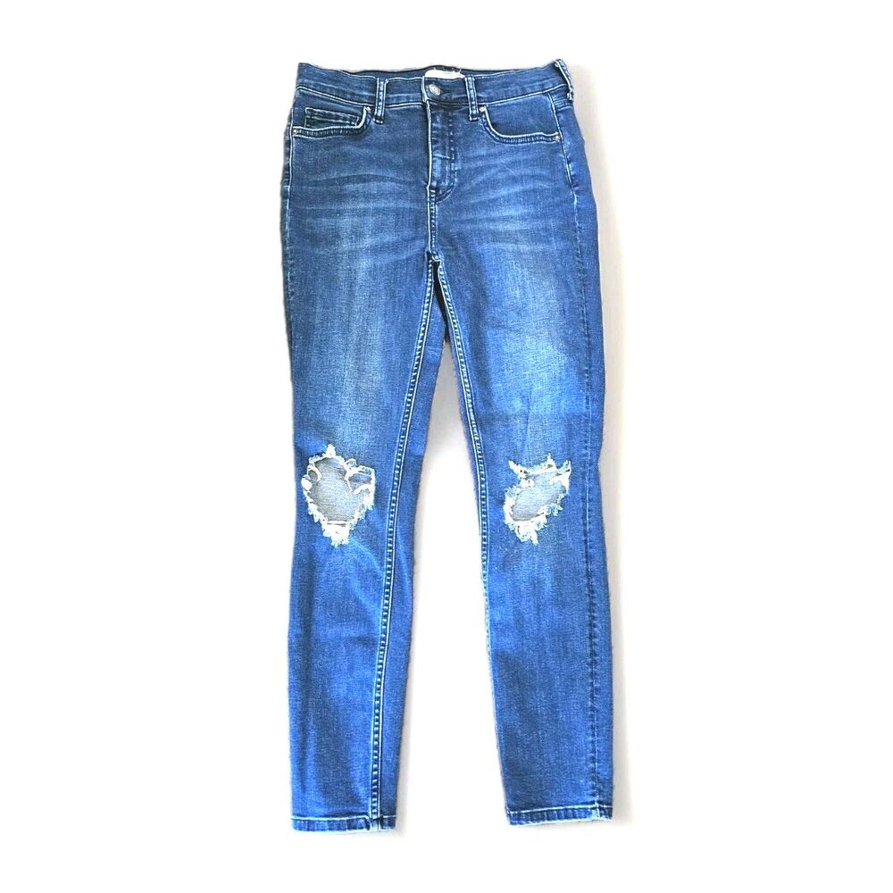 Free People Skinny Distressed Busted Knee Skinny Jeans Women's size 27